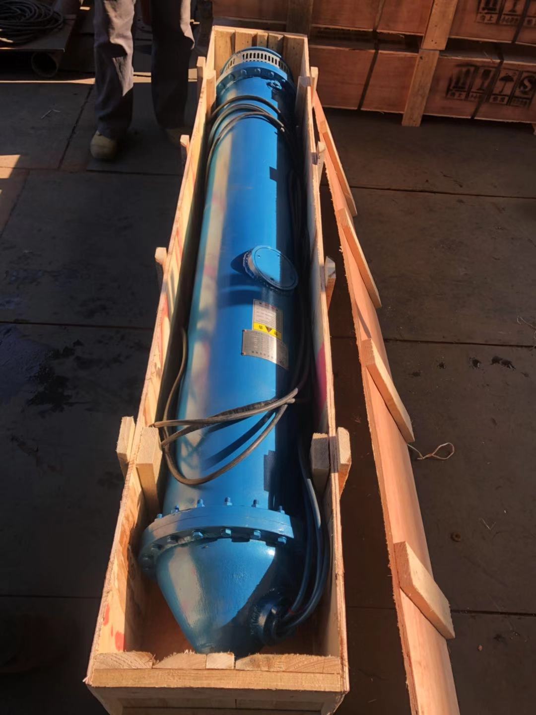 200QJX下吸式潜水泵发往陕西第2张-潜水电机-潜水电泵-高压潜水电机-天津潜成泵业
