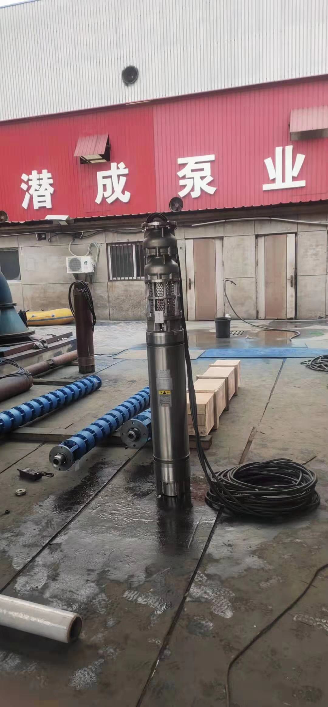 250QJ100-60-37KW全不锈钢深井泵发往上海第1张-潜水电机-潜水电泵-高压潜水电机-天津潜成泵业